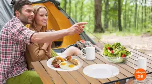Kompaktowy sprzęt piknikowy na podróże i wypoczynek na świeżym powietrzu